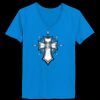 Ladies’  Junior Fine Jersey V-Neck Longer Length T-Shirt Thumbnail