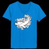 Ladies’  Junior Fine Jersey V-Neck Longer Length T-Shirt Thumbnail