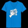 Ladies’  Junior Fine Jersey V-Neck Longer Length T-Shirt Thumbnail