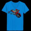 Ladies’  Junior Fine Jersey V-Neck Longer Length T-Shirt Thumbnail