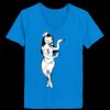 Ladies’  Junior Fine Jersey V-Neck Longer Length T-Shirt Thumbnail