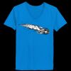 Ladies’  Junior Fine Jersey V-Neck Longer Length T-Shirt Thumbnail