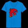 Ladies’  Junior Fine Jersey V-Neck Longer Length T-Shirt Thumbnail