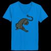 Ladies’  Junior Fine Jersey V-Neck Longer Length T-Shirt Thumbnail