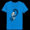 Ladies’  Junior Fine Jersey V-Neck Longer Length T-Shirt Thumbnail