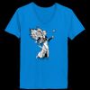 Ladies’  Junior Fine Jersey V-Neck Longer Length T-Shirt Thumbnail
