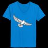 Ladies’  Junior Fine Jersey V-Neck Longer Length T-Shirt Thumbnail