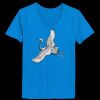 Ladies’  Junior Fine Jersey V-Neck Longer Length T-Shirt Thumbnail