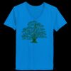 Ladies’  Junior Fine Jersey V-Neck Longer Length T-Shirt Thumbnail