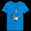 Ladies’  Junior Fine Jersey V-Neck Longer Length T-Shirt Thumbnail