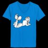 Ladies’  Junior Fine Jersey V-Neck Longer Length T-Shirt Thumbnail