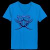Ladies’  Junior Fine Jersey V-Neck Longer Length T-Shirt Thumbnail