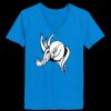 Ladies’  Junior Fine Jersey V-Neck Longer Length T-Shirt Thumbnail