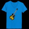 Ladies’  Junior Fine Jersey V-Neck Longer Length T-Shirt Thumbnail