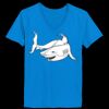 Ladies’  Junior Fine Jersey V-Neck Longer Length T-Shirt Thumbnail