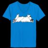 Ladies’  Junior Fine Jersey V-Neck Longer Length T-Shirt Thumbnail
