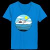 Ladies’  Junior Fine Jersey V-Neck Longer Length T-Shirt Thumbnail