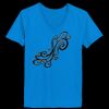 Ladies’  Junior Fine Jersey V-Neck Longer Length T-Shirt Thumbnail