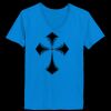 Ladies’  Junior Fine Jersey V-Neck Longer Length T-Shirt Thumbnail