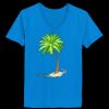 Ladies’  Junior Fine Jersey V-Neck Longer Length T-Shirt Thumbnail