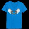 Ladies’  Junior Fine Jersey V-Neck Longer Length T-Shirt Thumbnail