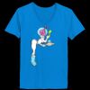 Ladies’  Junior Fine Jersey V-Neck Longer Length T-Shirt Thumbnail