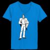 Ladies’  Junior Fine Jersey V-Neck Longer Length T-Shirt Thumbnail