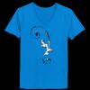 Ladies’  Junior Fine Jersey V-Neck Longer Length T-Shirt Thumbnail