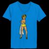 Ladies’  Junior Fine Jersey V-Neck Longer Length T-Shirt Thumbnail
