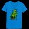 Ladies’  Junior Fine Jersey V-Neck Longer Length T-Shirt Thumbnail