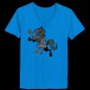 Ladies’  Junior Fine Jersey V-Neck Longer Length T-Shirt Thumbnail
