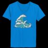 Ladies’  Junior Fine Jersey V-Neck Longer Length T-Shirt Thumbnail