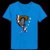 Ladies’  Junior Fine Jersey V-Neck Longer Length T-Shirt Thumbnail