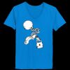 Ladies’  Junior Fine Jersey V-Neck Longer Length T-Shirt Thumbnail