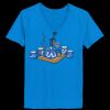 Ladies’  Junior Fine Jersey V-Neck Longer Length T-Shirt Thumbnail
