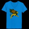 Ladies’  Junior Fine Jersey V-Neck Longer Length T-Shirt Thumbnail