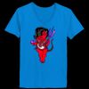 Ladies’  Junior Fine Jersey V-Neck Longer Length T-Shirt Thumbnail