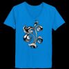 Ladies’  Junior Fine Jersey V-Neck Longer Length T-Shirt Thumbnail