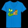 Ladies’  Junior Fine Jersey V-Neck Longer Length T-Shirt Thumbnail