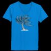 Ladies’  Junior Fine Jersey V-Neck Longer Length T-Shirt Thumbnail