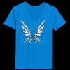Ladies’  Junior Fine Jersey V-Neck Longer Length T-Shirt Thumbnail
