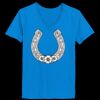 Ladies’  Junior Fine Jersey V-Neck Longer Length T-Shirt Thumbnail