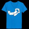 Ladies’  Junior Fine Jersey V-Neck Longer Length T-Shirt Thumbnail