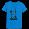 Ladies’  Junior Fine Jersey V-Neck Longer Length T-Shirt Thumbnail