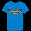 Ladies’  Junior Fine Jersey V-Neck Longer Length T-Shirt Thumbnail