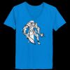 Ladies’  Junior Fine Jersey V-Neck Longer Length T-Shirt Thumbnail