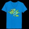Ladies’  Junior Fine Jersey V-Neck Longer Length T-Shirt Thumbnail