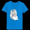 Ladies’  Junior Fine Jersey V-Neck Longer Length T-Shirt Thumbnail