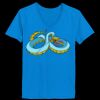 Ladies’  Junior Fine Jersey V-Neck Longer Length T-Shirt Thumbnail
