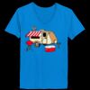 Ladies’  Junior Fine Jersey V-Neck Longer Length T-Shirt Thumbnail